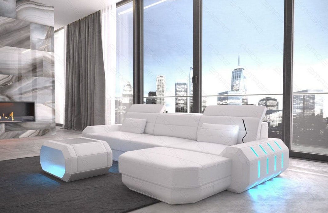 Ecksofa Roma L-Form aus Leder