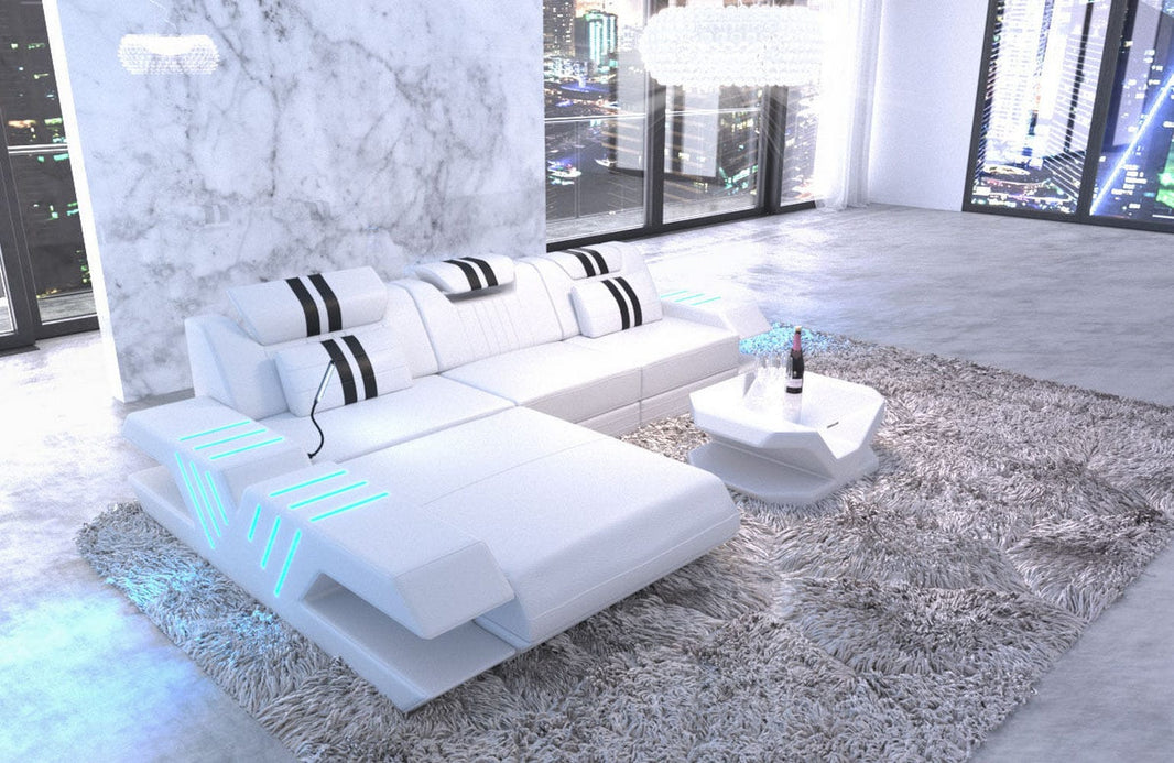 Ecksofa Venedig L-Form aus Leder