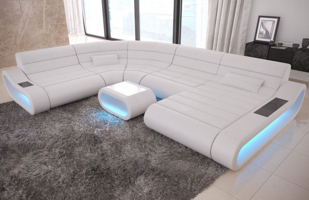 XXL Wohnlandschaft Concept U-Form in Leder