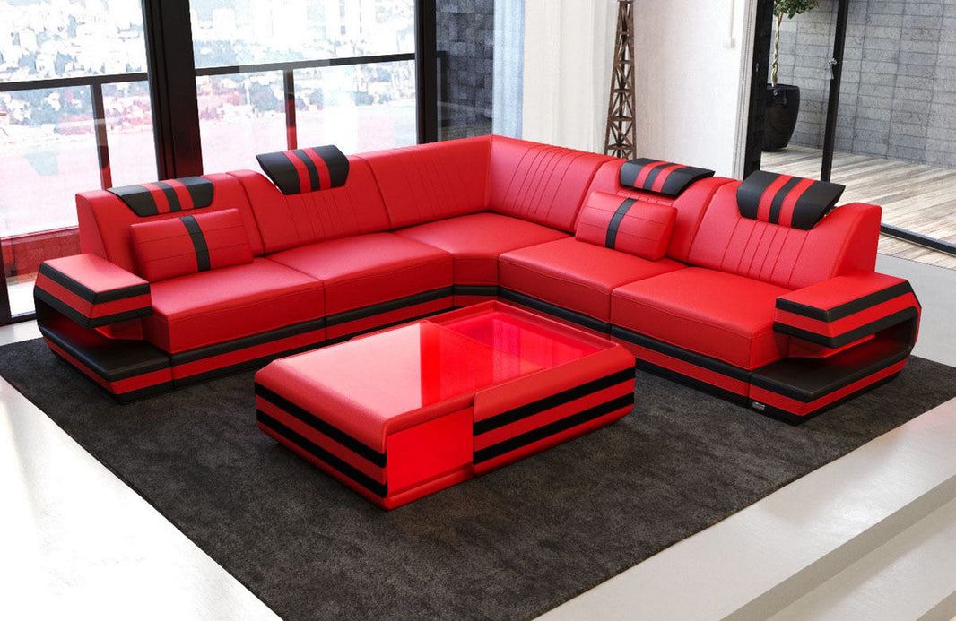 Ecksofa Ragusa Edles L-Form aus Leder