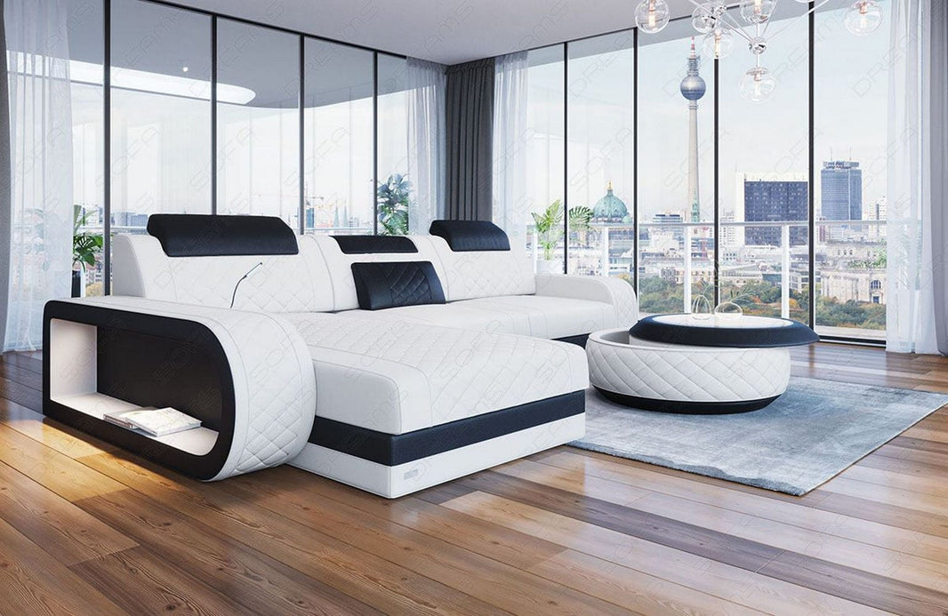 Ecksofa Berlin L-Form in Leder