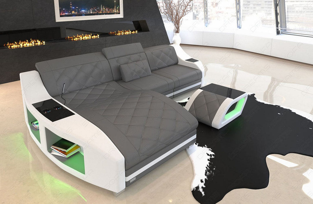 Ecksofa Swing Eleganz L-Form in Leder