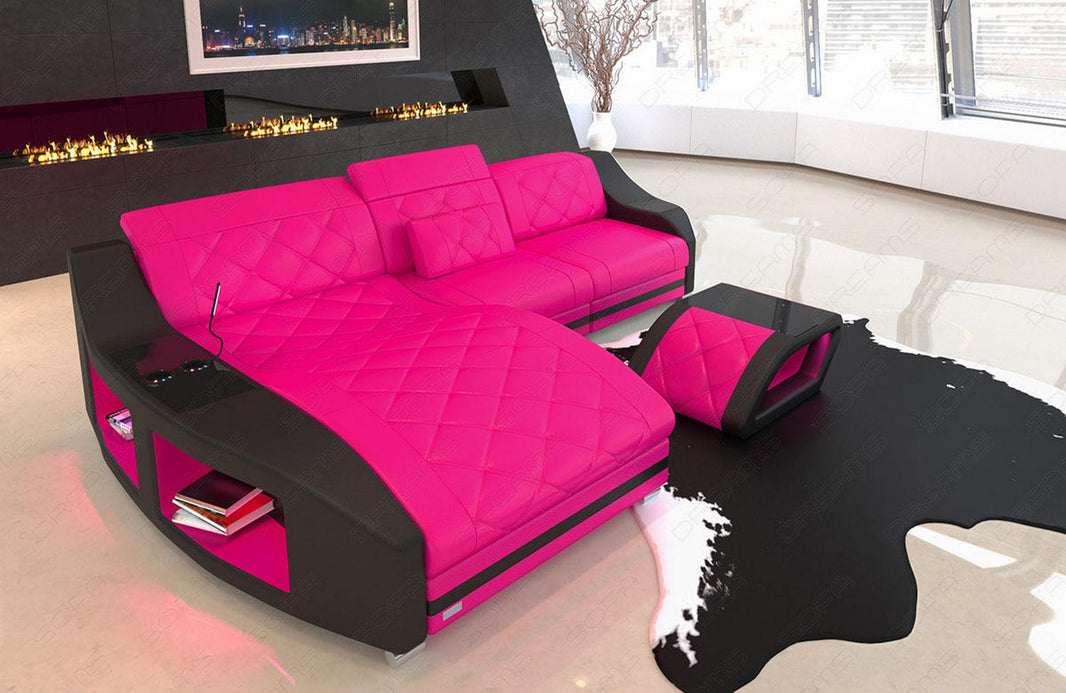 Ecksofa Swing Eleganz L-Form in Leder