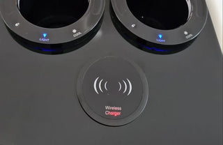Wohnlandschaft Swing U-Form aus Leder schwarz-rot