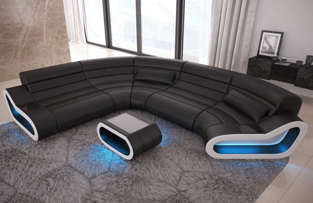 Leder Couch Concept C-Form Eleganz