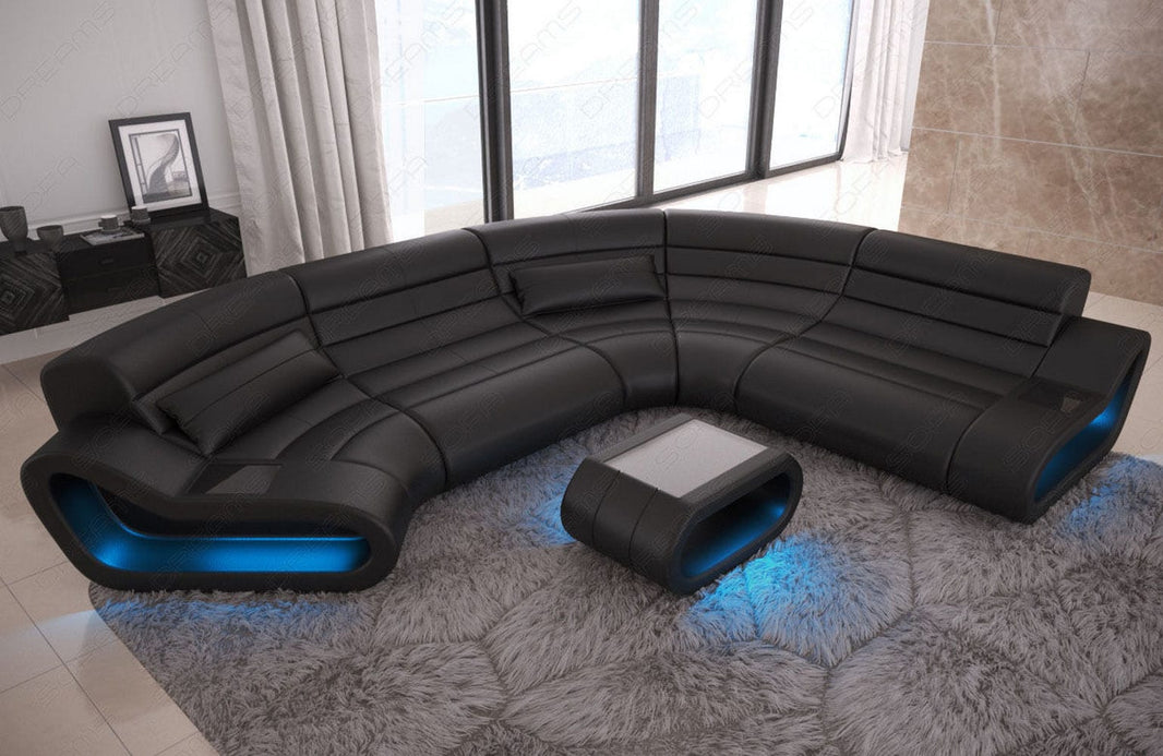 Leder Couch Concept C-Form Eleganz