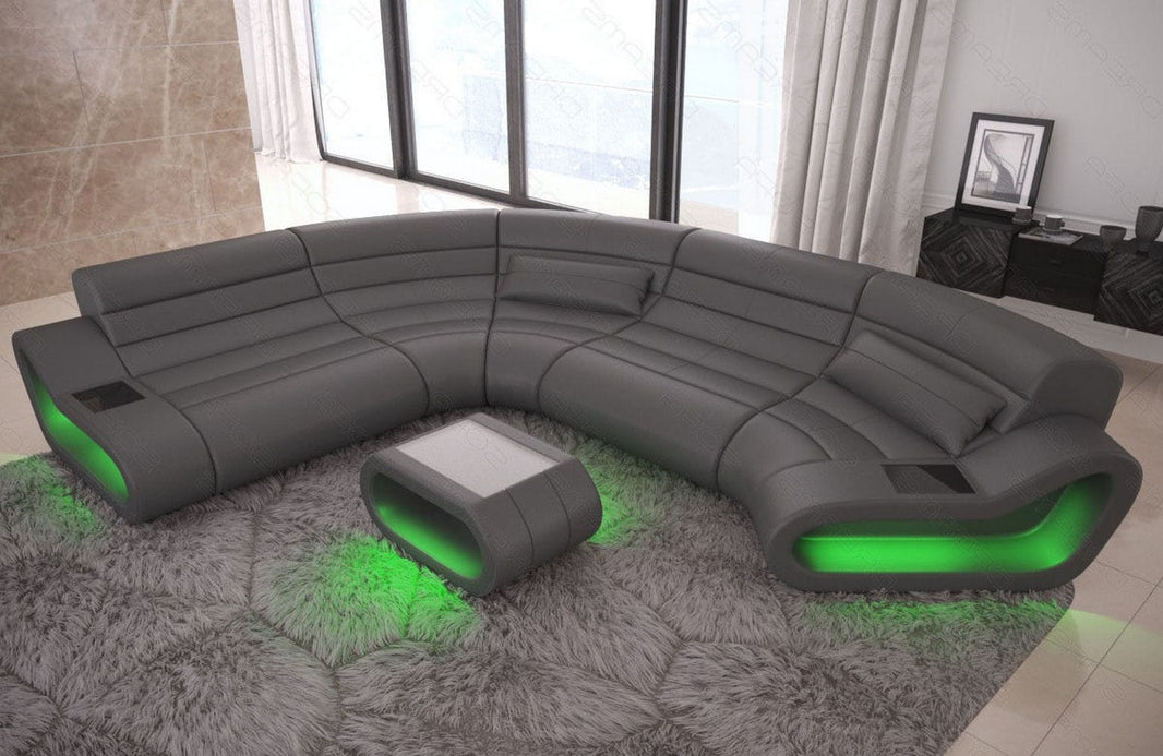 Leder Couch Concept C-Form Eleganz