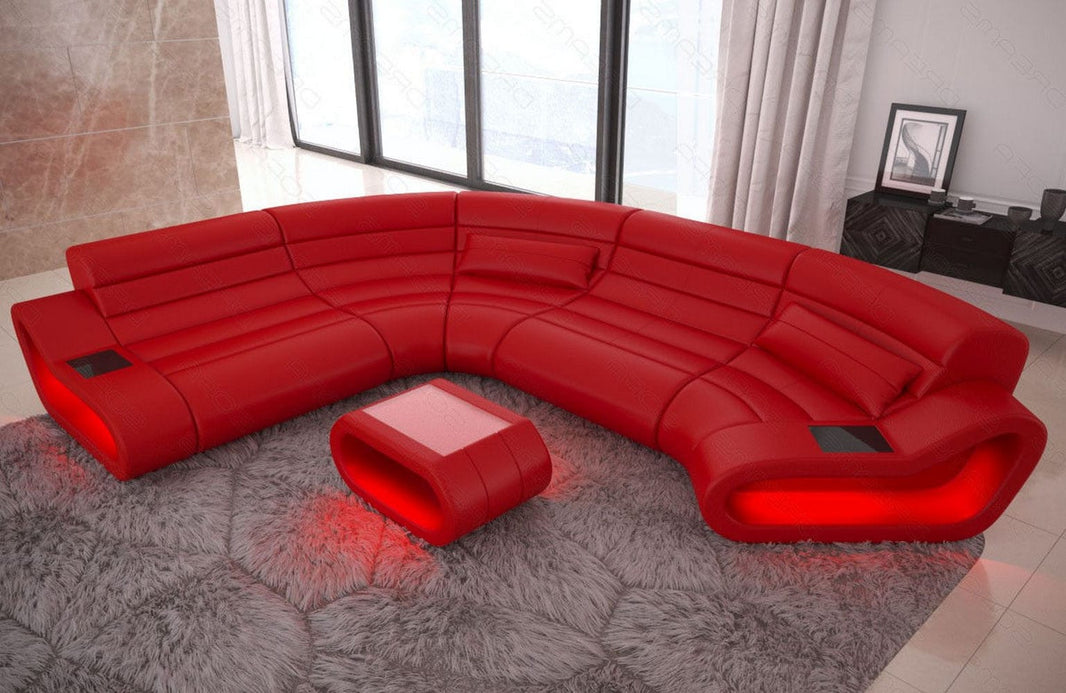 Leder Couch Concept C-Form Eleganz