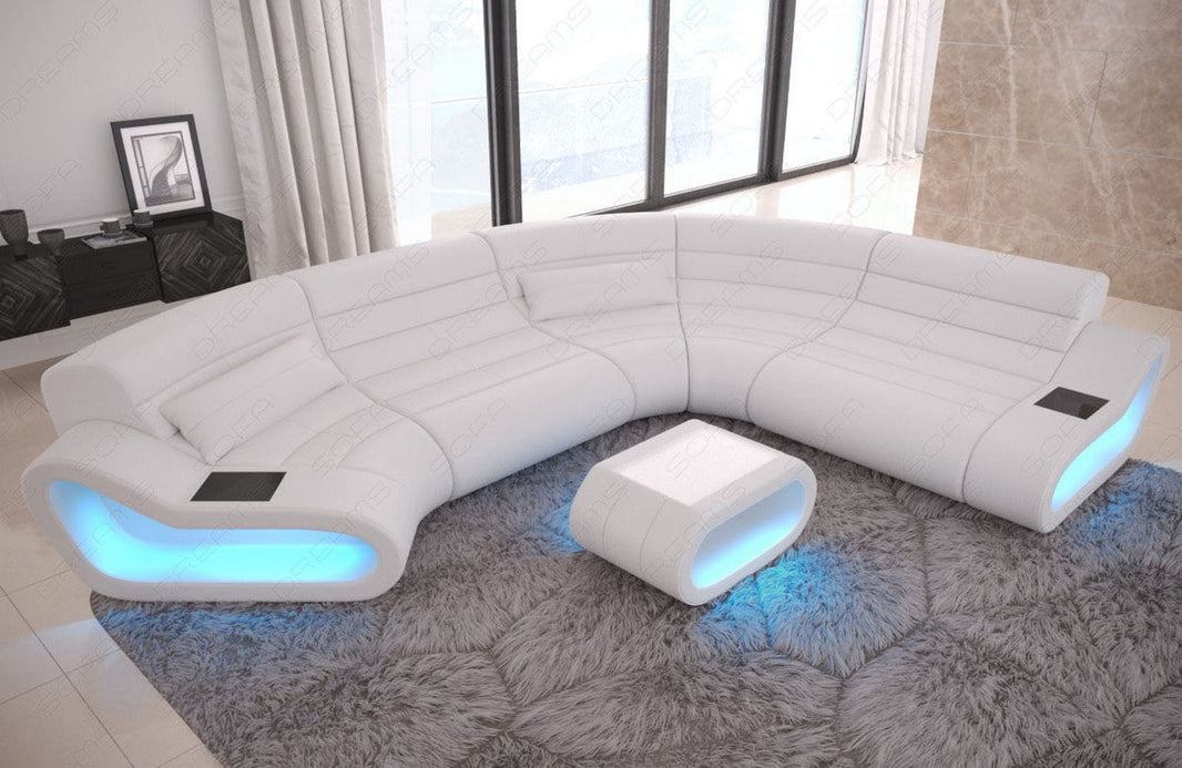 Leder Couch Concept C-Form Eleganz