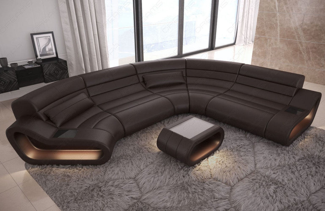 Leder Couch Concept C-Form Eleganz