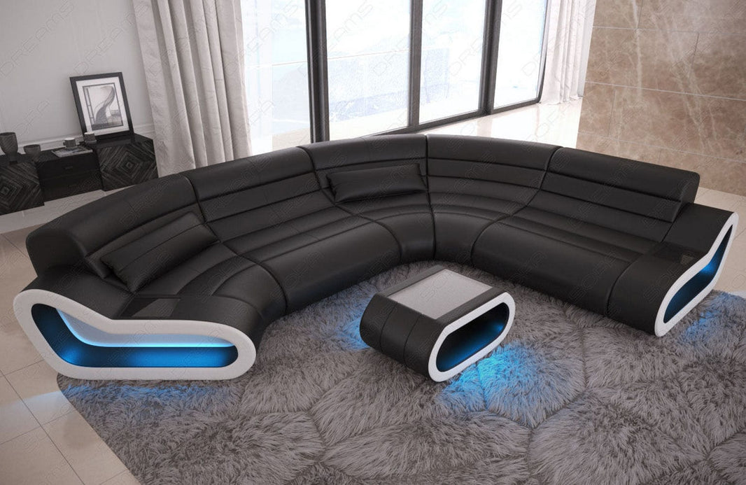 Leder Couch Concept C-Form Eleganz