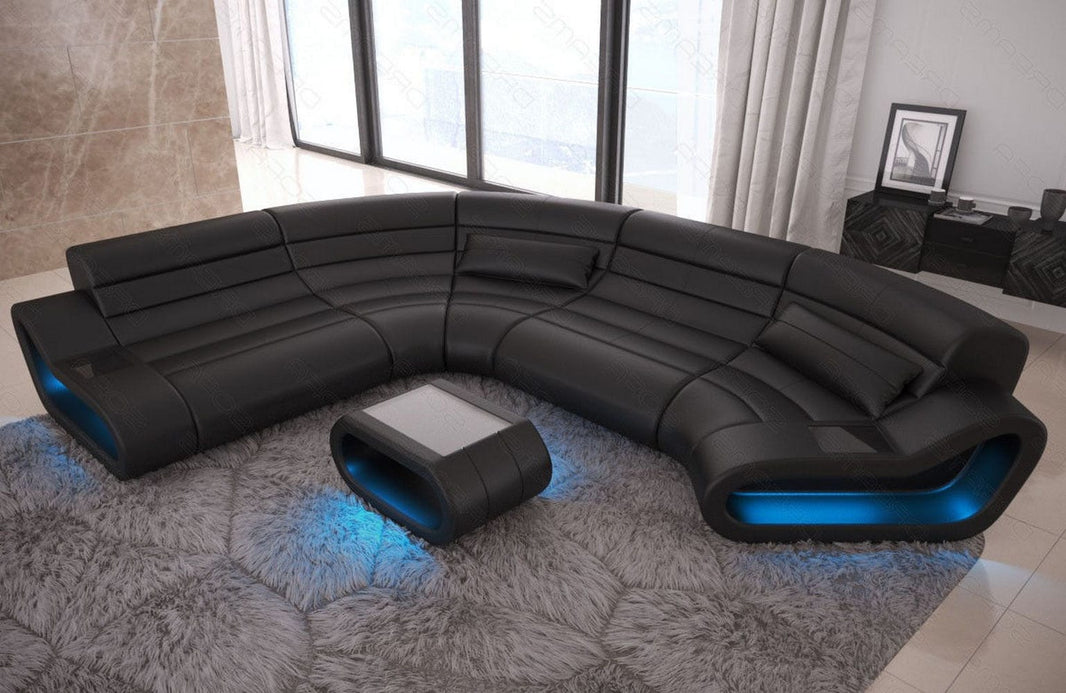 Leder Couch Concept C-Form Eleganz