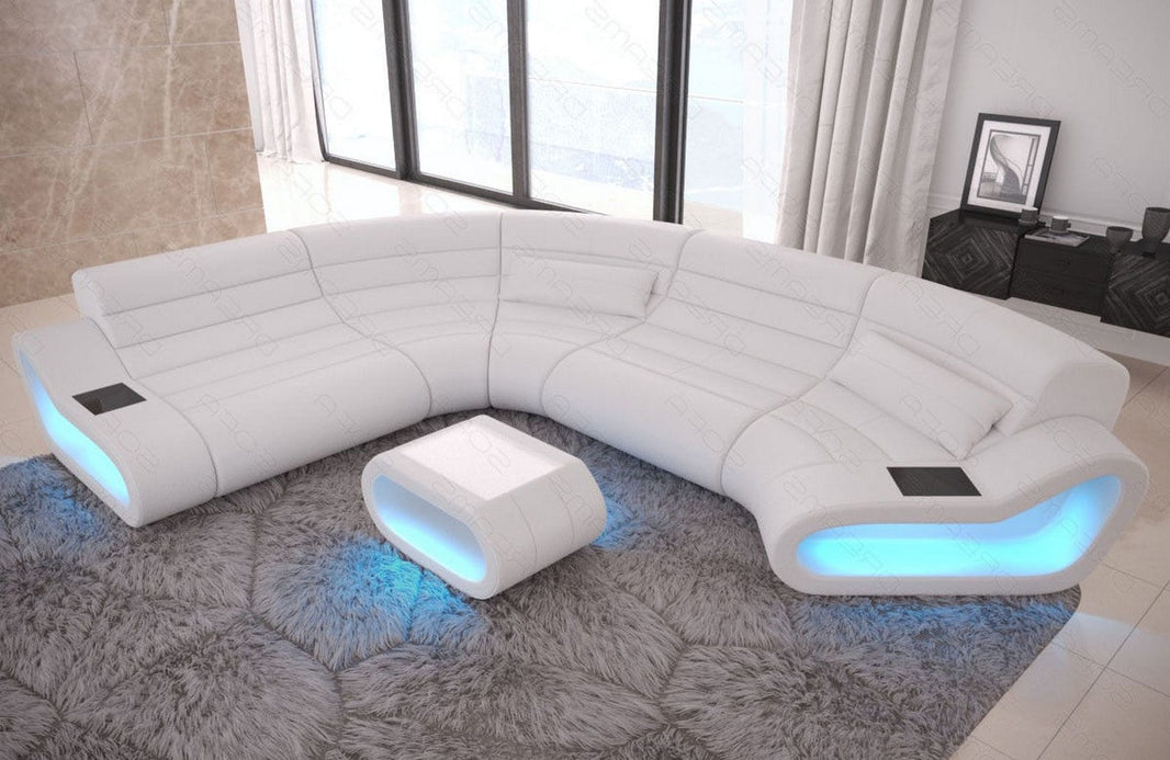 Leder Couch Concept C-Form Eleganz