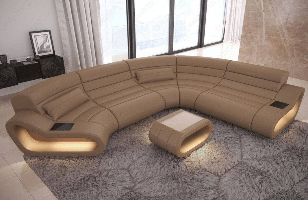 Leder Couch Concept C-Form Eleganz