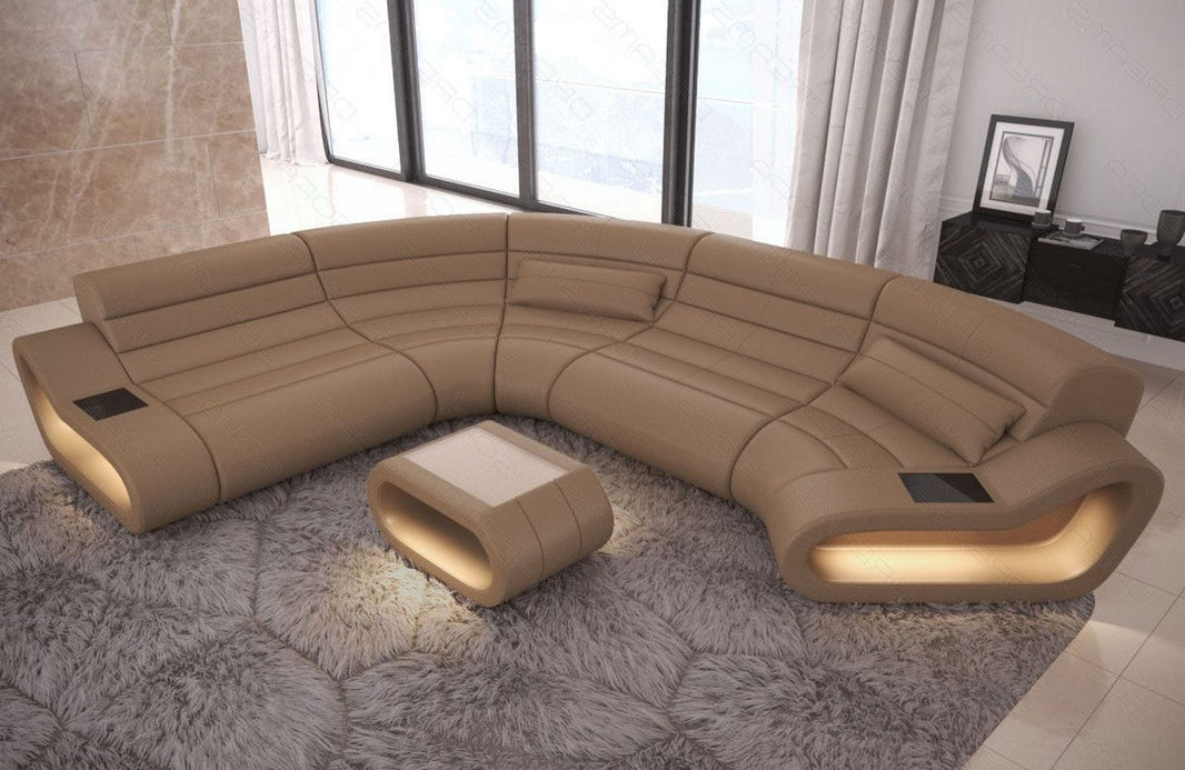 Leder Couch Concept C-Form Eleganz