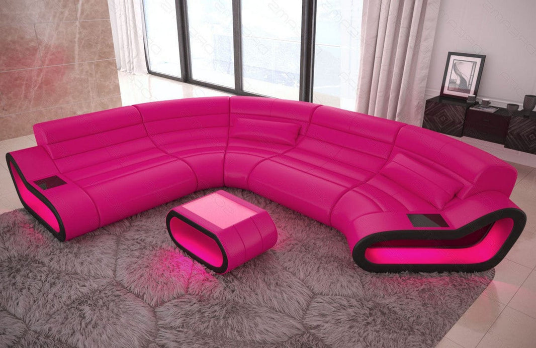 Leder Couch Concept C-Form Eleganz