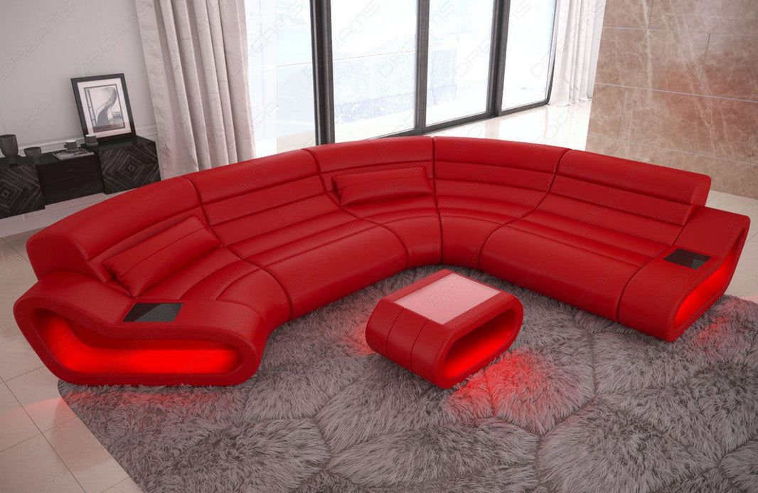 Leder Couch Concept C-Form Eleganz