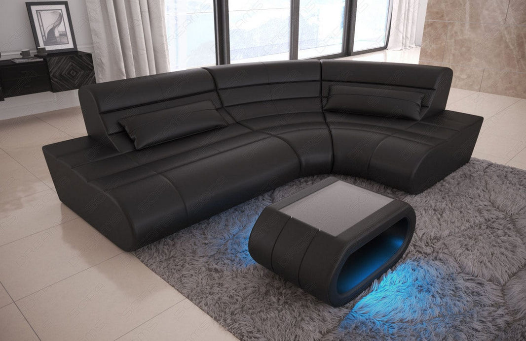 Mini Sofa Concept Kompakt L-Form aus Leder
