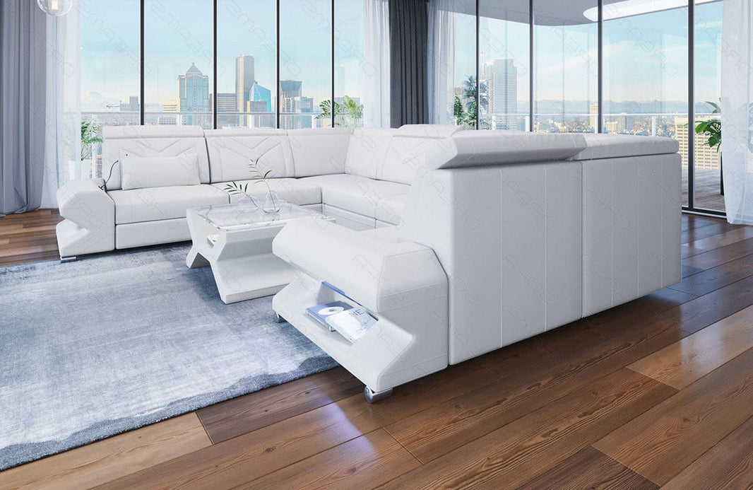 Mini Sofa Sorrento U-Form aus Leder