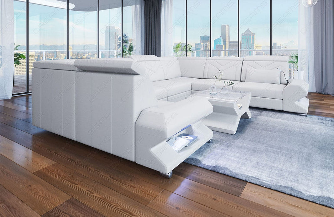 Mini Sofa Sorrento U-Form aus Leder