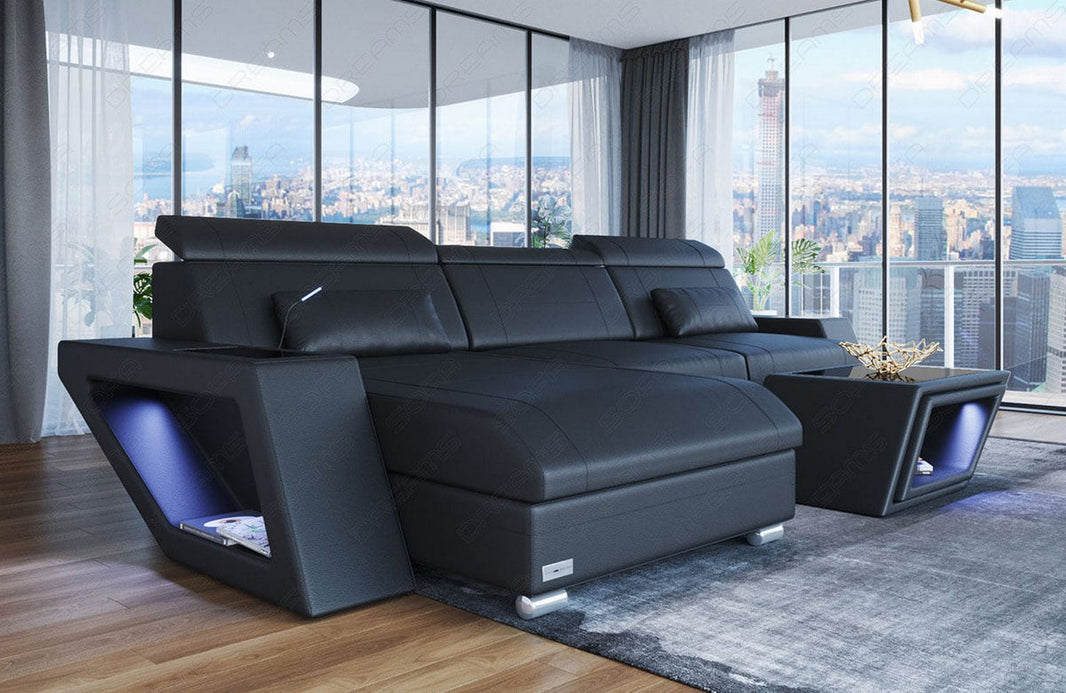Mini Ecksofa Catania L-Form aus Leder