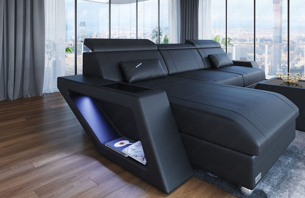 Ecksofa Catania Eleganz L-Form aus Leder