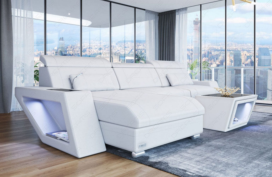 Ecksofa Catania Eleganz L-Form aus Leder