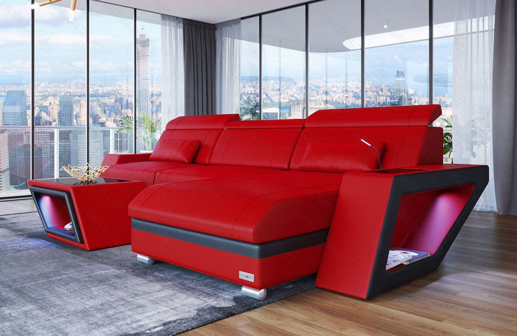 Ecksofa Catania Eleganz L-Form aus Leder