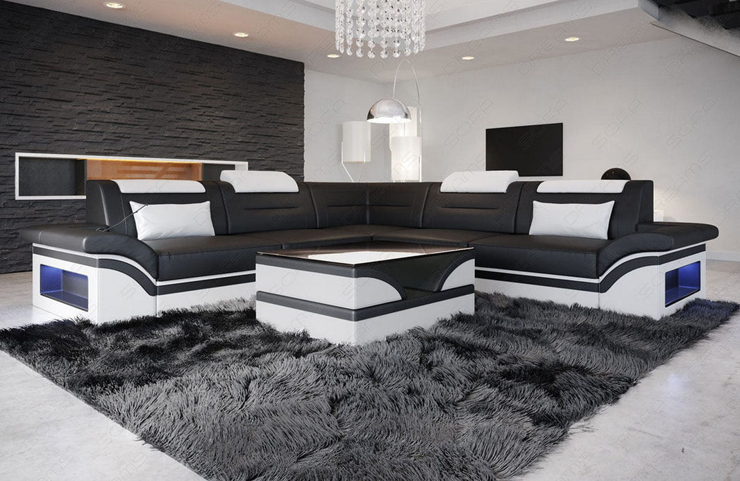 Mini Ecksofa Brianza L-Form aus Leder