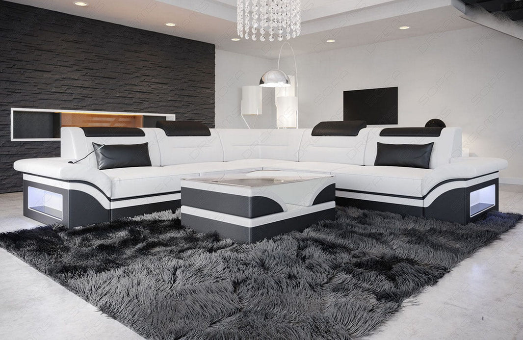 Mini Ecksofa Brianza L-Form aus Leder
