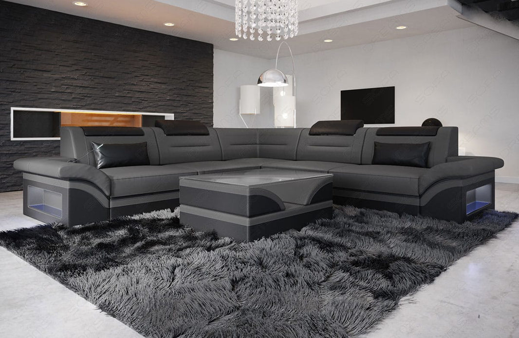 Mini Ecksofa Brianza L-Form aus Leder