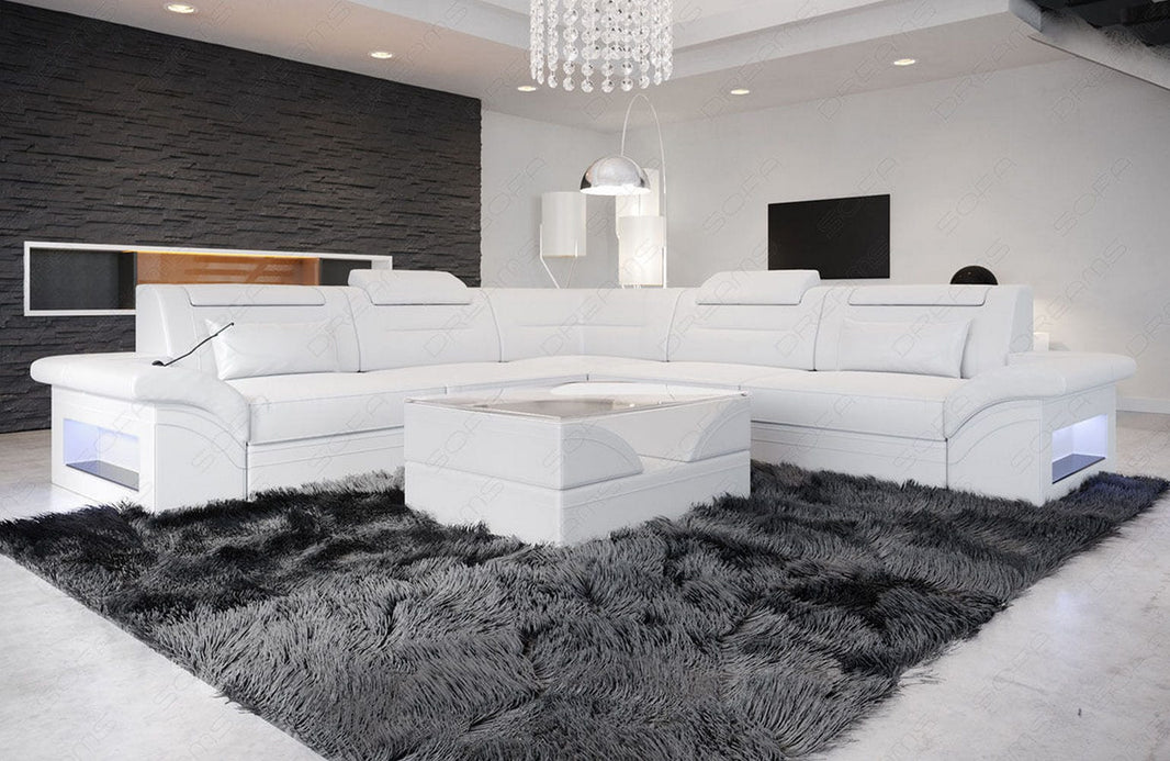 Ecksofa Brianza L-Form aus Leder