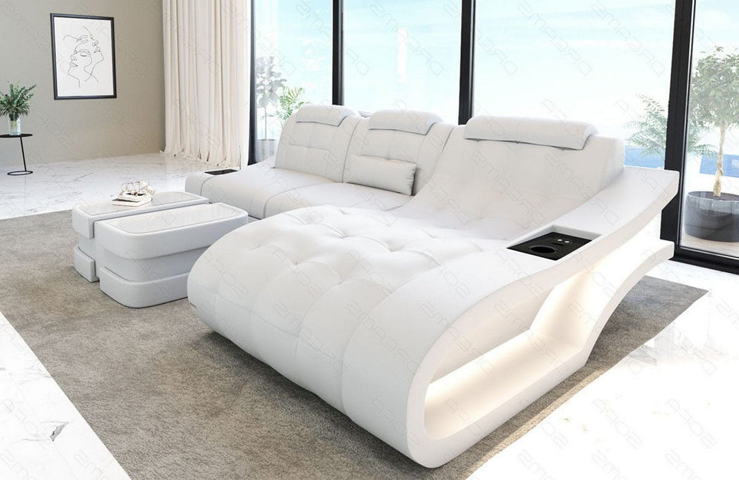 Ecksofa Elegante L-Form in Leder