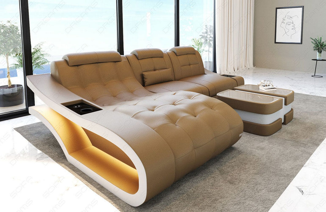 Ecksofa Elegante L-Form in Leder