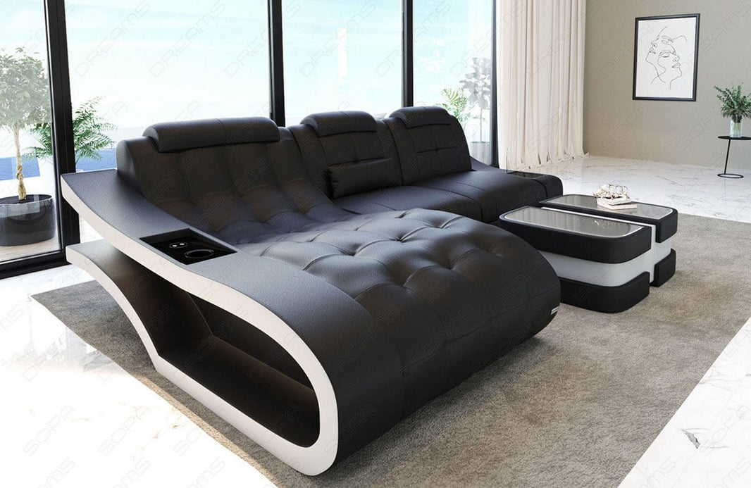 Ecksofa Elegante L-Form in Leder