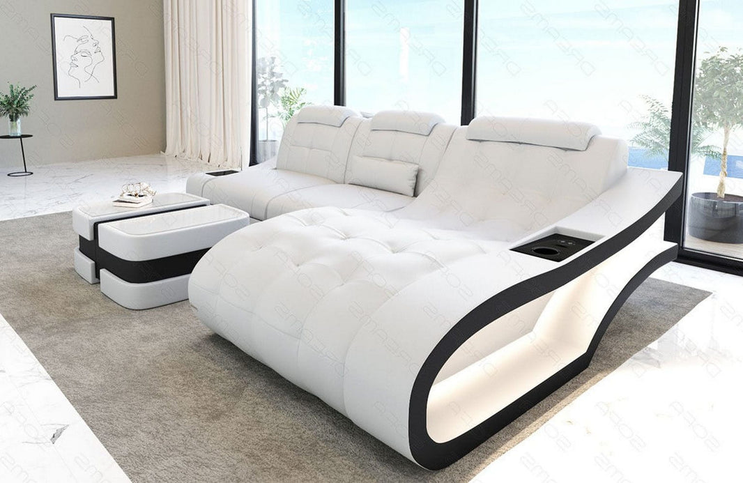 Ecksofa Elegante L-Form in Leder