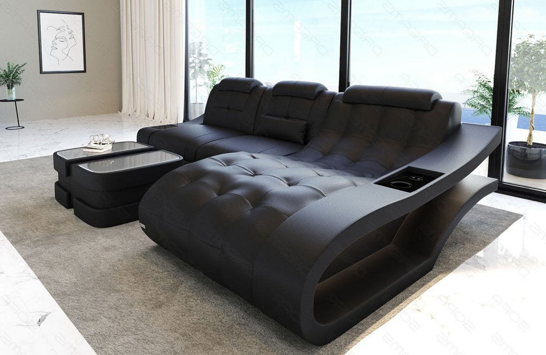 Ecksofa Elegante L-Form in Leder