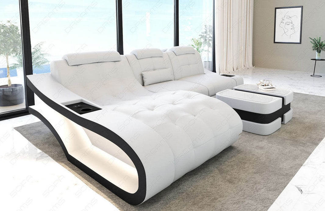 Ecksofa Elegante L-Form in Leder