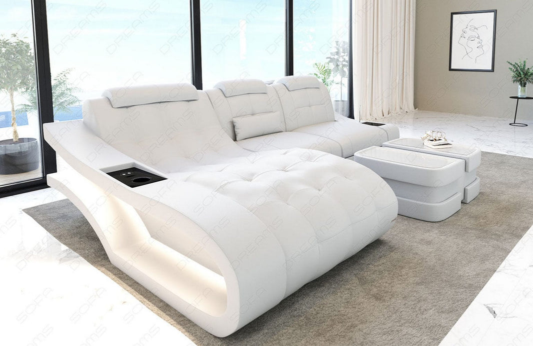 Ecksofa Elegante L-Form in Leder