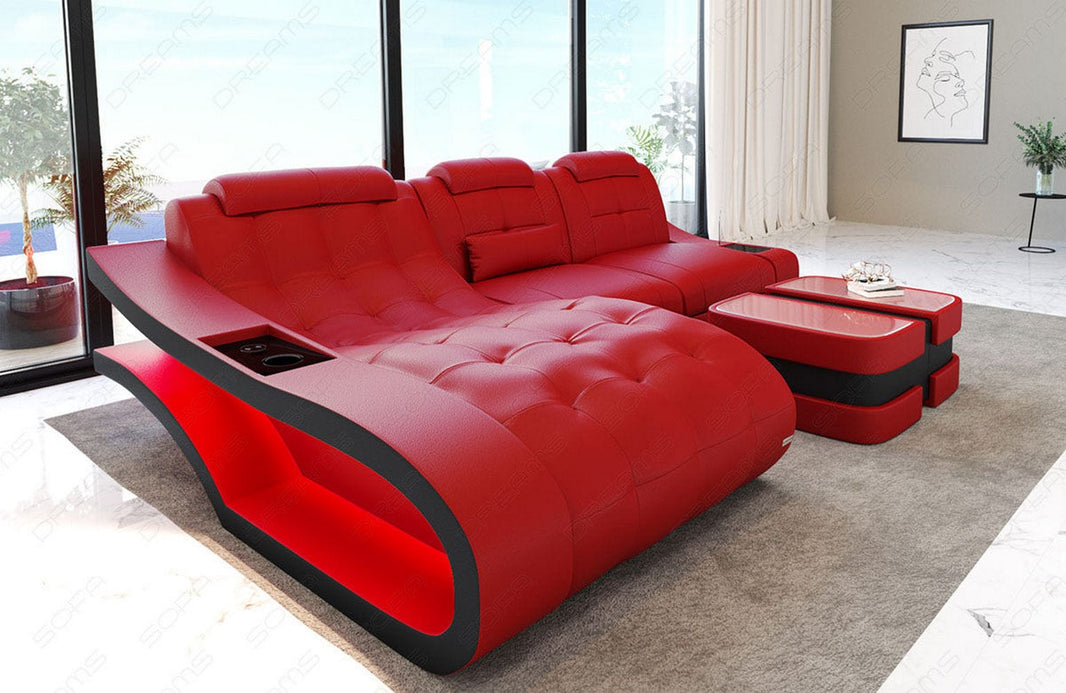 Ecksofa Elegante L-Form in Leder