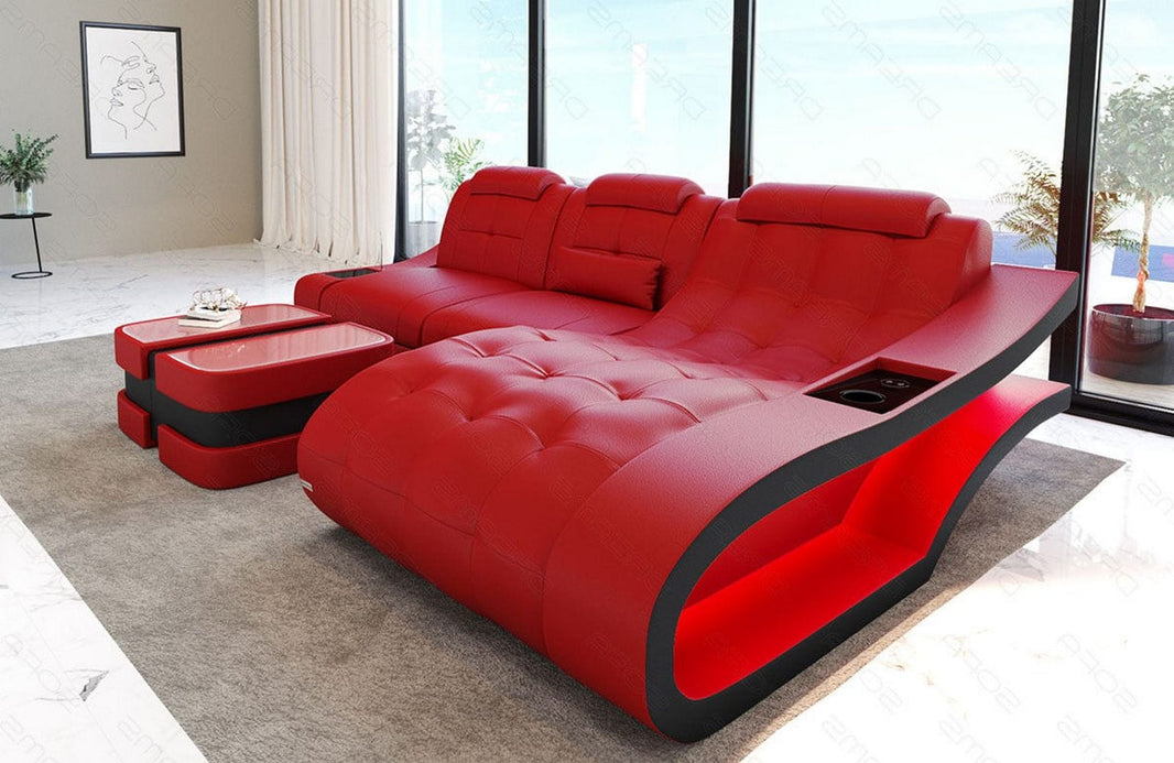 Ecksofa Elegante L-Form in Leder