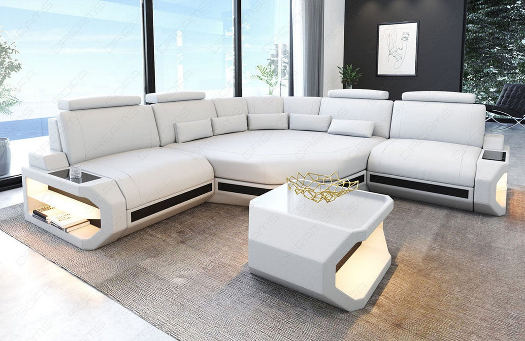 Mini Ecksofa Asti Kompakt L-Form in Leder