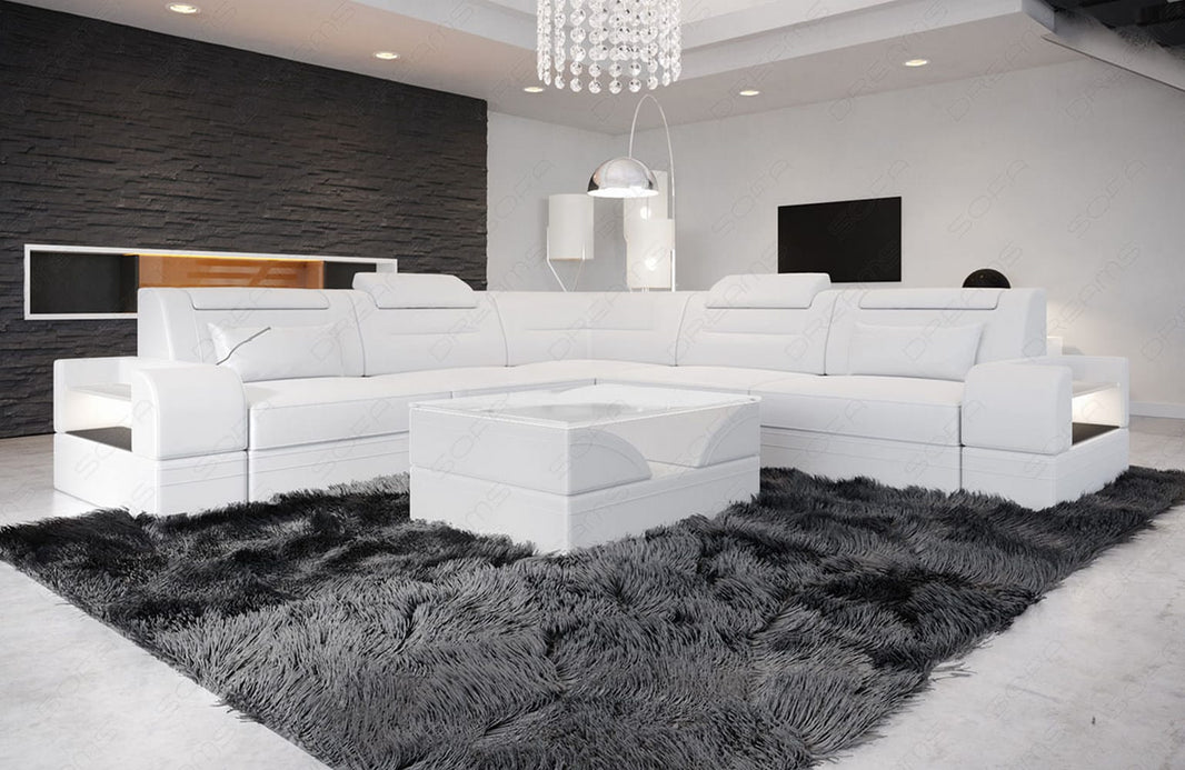 Mini Ecksofa Trivento L-Form in Leder