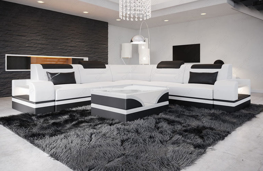 Mini Ecksofa Trivento L-Form in Leder