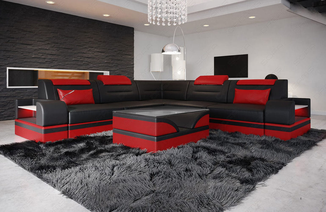 Mini Ecksofa Trivento L-Form in Leder