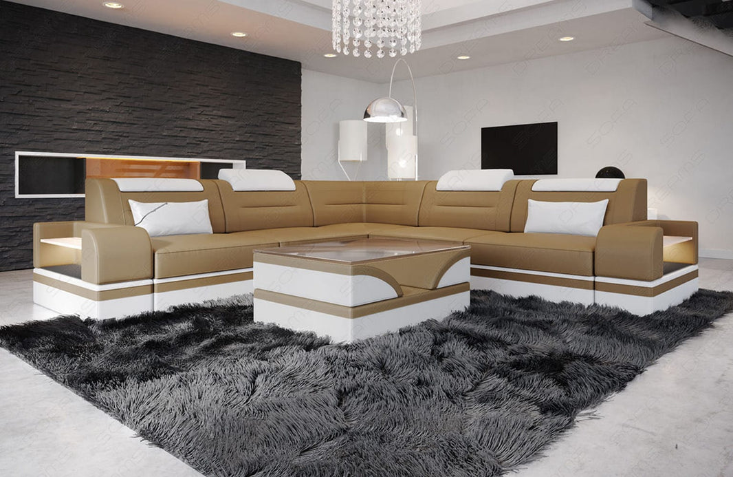 Mini Ecksofa Trivento L-Form in Leder