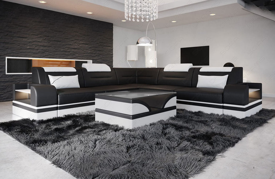 Mini Ecksofa Trivento L-Form in Leder