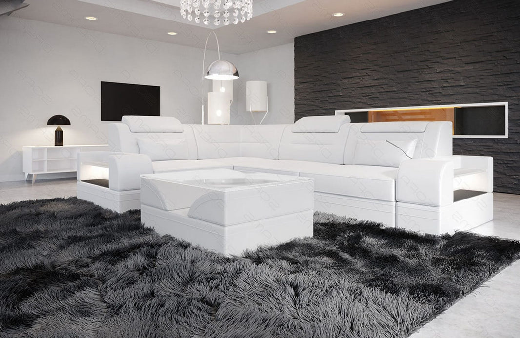 Mini Ecksofa Trivento Kompakt L-Form in Leder