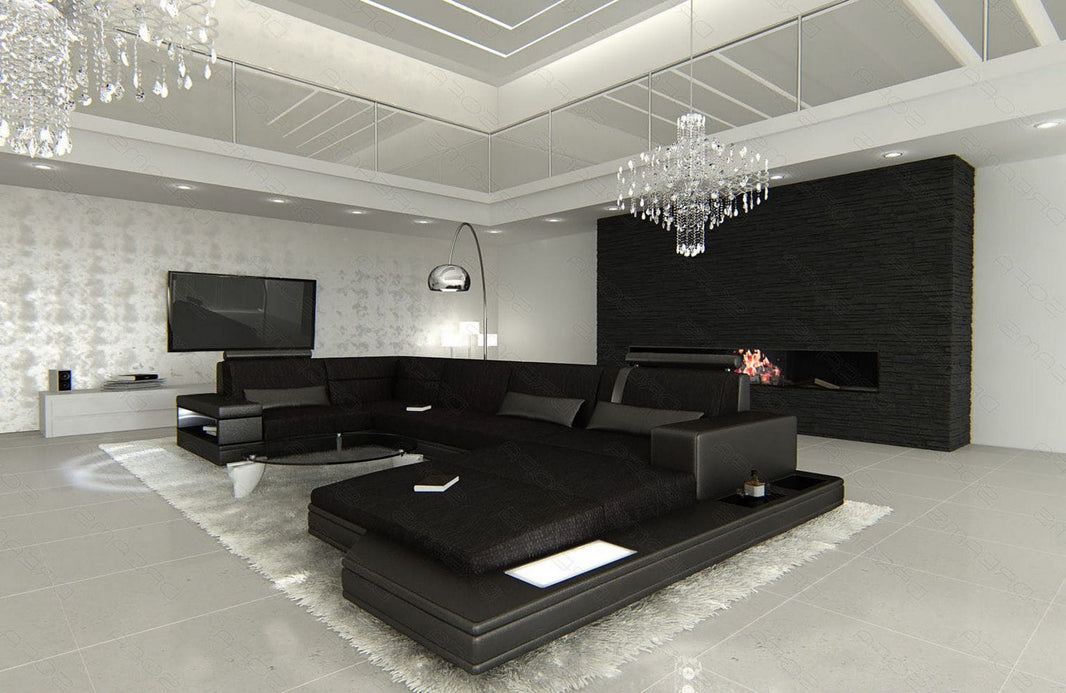 Stoff Wohnlandschaft Messana U-Form