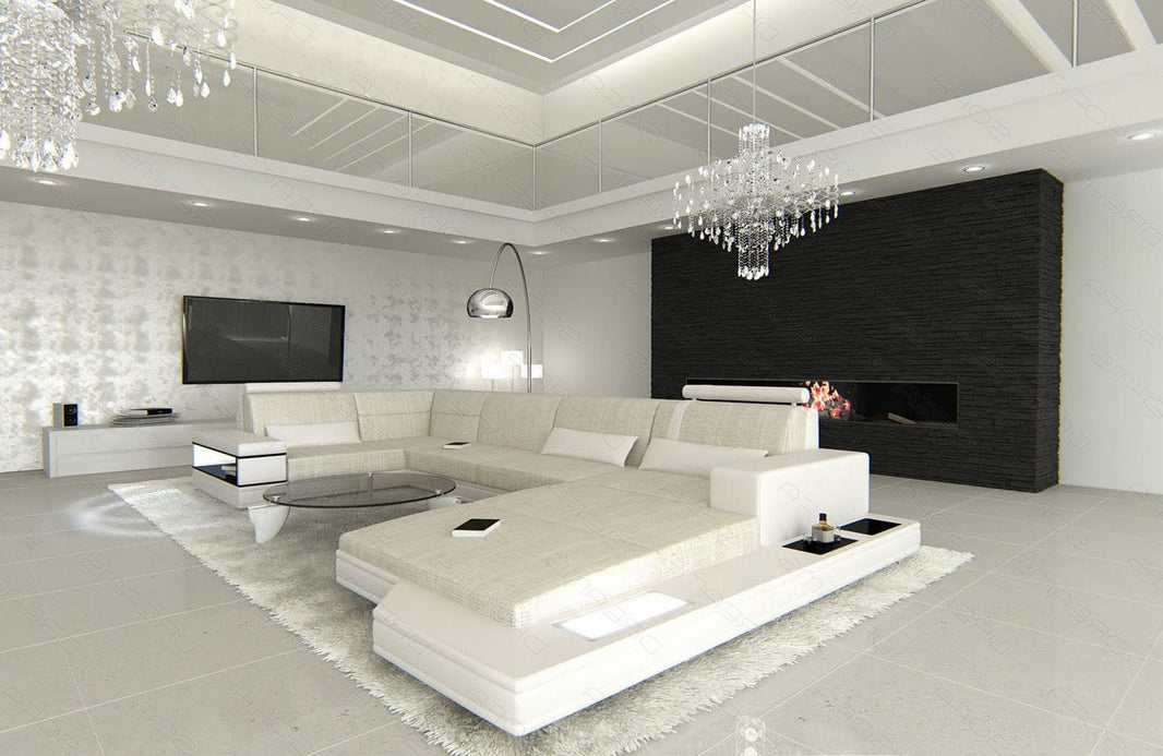 Stoff Wohnlandschaft Messana U-Form